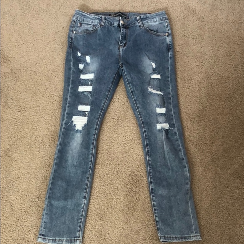 NWOT 13/14 Distressed Farfallina Jeans Italy